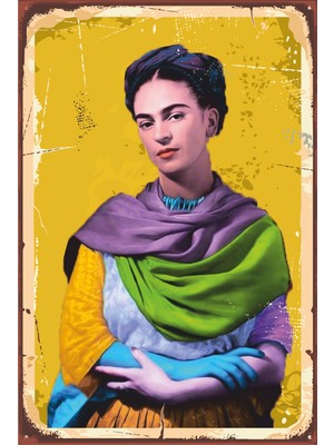 Hayat Poster Frida Kahlo Retro Vintage Ahşap Poster