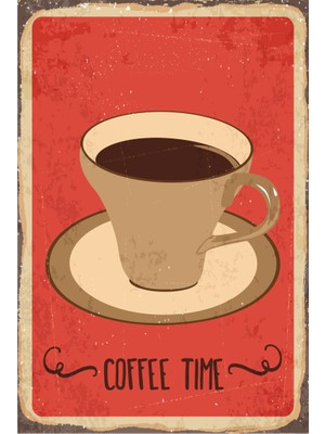 Hayat Poster Kahve Zamanı Retro Vintage Poster