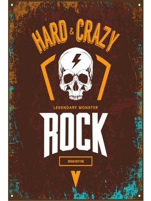 Hayat Poster Hard Crazy Rock Vintage Retro Ahşap Poster