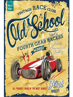 Hayat Poster Günaydın Kahve Retro Vintage Ahşap Poster