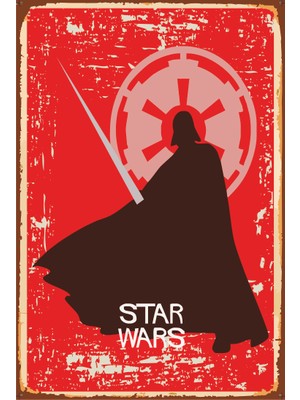 Hayat Poster Star Wars Retro Vintage Ahşap Poster