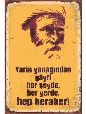 Hayat Poster Şeyh Bedrettin Retro Vintage Ahşap Poster