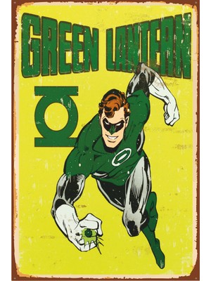 Hayat Poster Green Lantean Marvel Retro Vintage Ahşap Poster