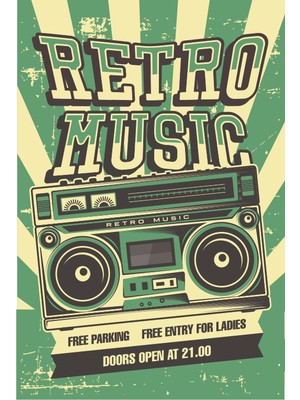 Hayat Poster Kaset Retro Vintage Ahşap Poster