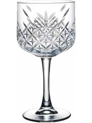 Paşabahçe Timeless 4'lü Kadeh 500 ml Şeffaf Cam Desenli 4 Parçalı Şık Sunum Seti