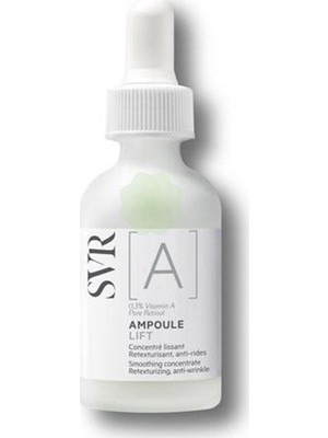 SVR A Ampoule Lift Serum 30 ml Cilt Görünümünü Düzenleyici A Vitamini İçerir