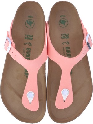 Birkenstock Gizeh Bf Veg Mercan Parmak Arası Kadın Terlik 1016214 V2