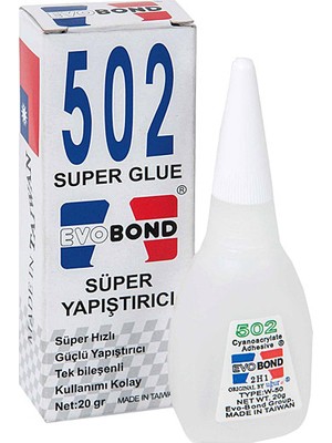 Evobond Evabond 502 20 gr Japon Yapıştırıcısı Güçlü Yapıştırıcı Kullanımı Kolay Beyaz Renk