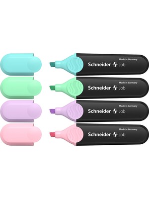 SCHNEIDER JOB FOSFORLU KALEM 4'LÜ SET PASTEL RENKLER