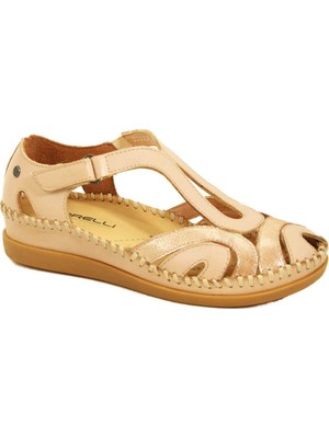 Forelli 22521 Kadın Bej Deri Sandalet