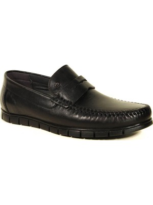 Forelli 44301 Erkek Siyah Deri Comfort Ayakkabı