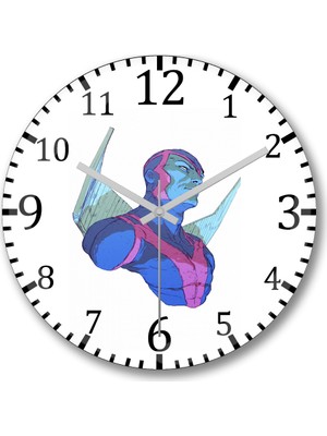 Baskı Dükkanı Arcanjo x Men Duvar Saati Bombeli Gerçek Cam