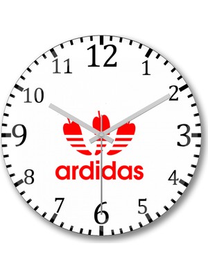 Baskı Dükkanı Ardidas Duvar Saati Bombeli Gerçek Cam