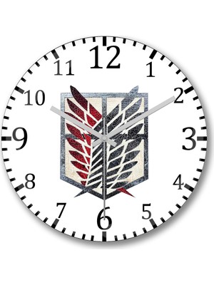 Baskı Dükkanı Attack On Titan Scoutıng Legıon Duvar Saati Bombeli Gerçek Cam