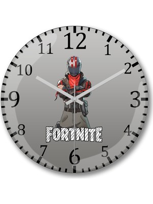 Baskı Dükkanı Fortnite Skin Burnout Duvar Saati Bombeli Gerçek Cam
