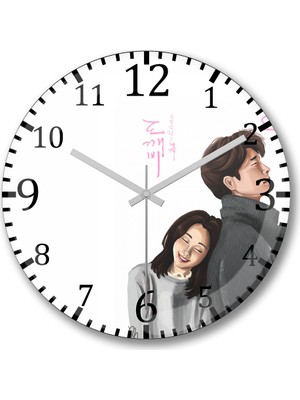 Baskı Dükkanı Goblin Doramas Duvar Saati Bombeli Gerçek Cam