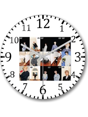 Baskı Dükkanı Nct Dream We Boom Duvar Saati Bombeli Gerçek Cam