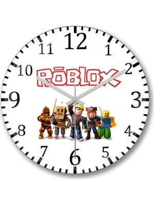 Baskı Dükkanı Roblox  Duvar  Saati Bombeli Gerçek Cam