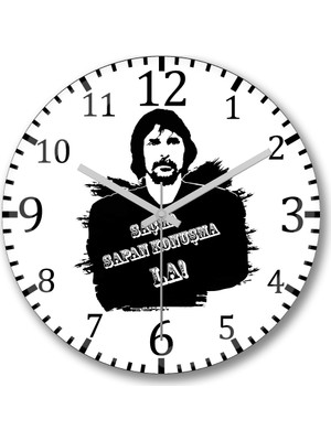 Baskı Dükkanı Behzat Ç Saçma Sapan Konuşma La Duvar Saati Bombeli Gerçek Cam