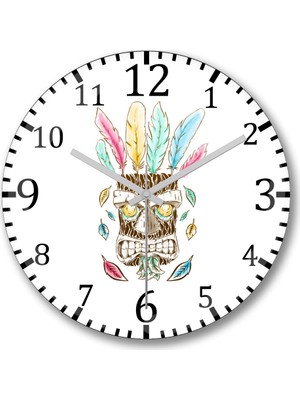 Baskı Dükkanı Crash Bandicoot Aku Aku Duvar Saati Bombeli Gerçek Cam