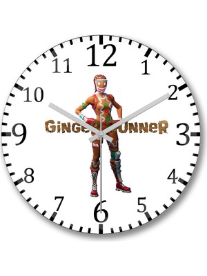 Baskı Dükkanı Fortnite Merry Marauder Duvar Saati Bombeli Gerçek Cam