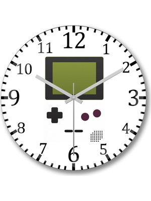 Baskı Dükkanı Gamer Boy Duvar Saati Bombeli Gerçek Cam