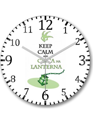 Baskı Dükkanı Keep Calm Clica Na Lanterna Duvar Saati Bombeli Gerçek Cam