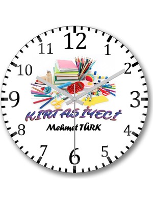 Baskı Dükkanı Kişiye Özel Kemancı Duvar Saati Bombeli Gerçek Cam