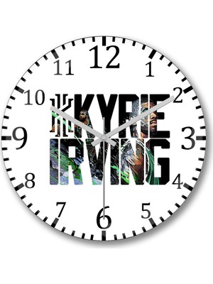 Baskı Dükkanı Kyrie Irving 01 Kyrie Irving Duvar Saati Bombeli Gerçek Cam