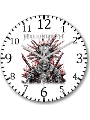 Baskı Dükkanı The Walking Dead Walkingdeth Duvar Saati Bombeli Gerçek Cam