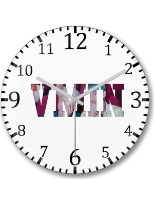 Baskı Dükkanı Vmin Duvar Saati Bombeli Gerçek Cam