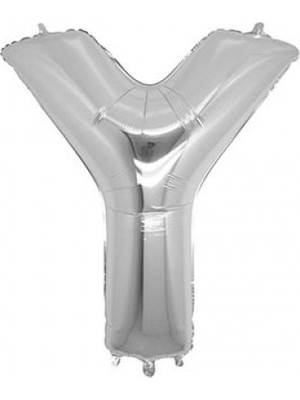Niyet Y Silver Harf Folyo Balon 90 cm
