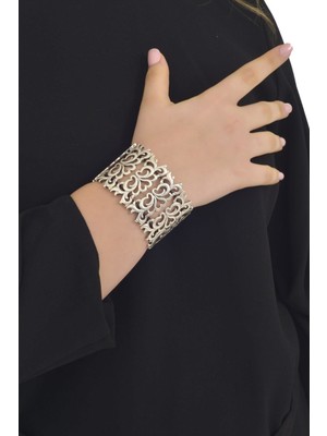 Labalaba Kadın Antik Gümüş Kaplama Lastikli Bileklik&kol Aksesuarı