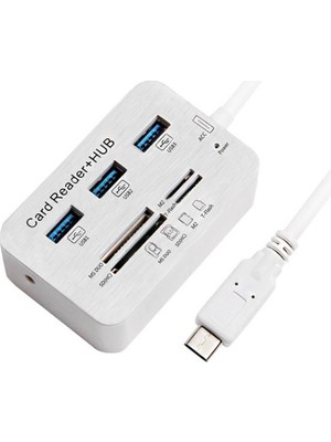 Mobitell 7in1 3xusb 3.0 Sd Tf Ms M2 Okuyucu Çoğaltıcı Adaptör