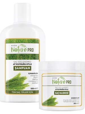 Avon Nature Pro At Kuyruğu Saç Bakım Paketi