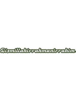 Sticker Atölyesi Besmele  Sticker - 20639 Yeşil 35 x 2.5 cm