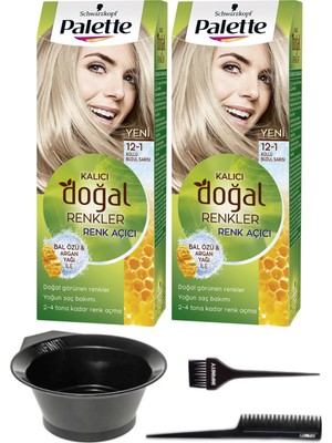 Palette Naturel Saç Boyası 2'li 12-1 Sarı Sandre + Saç Boyama Seti
