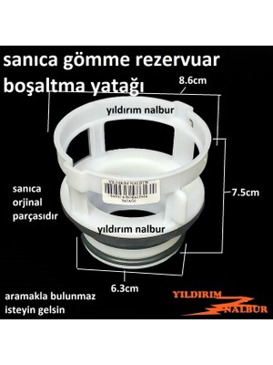 Sanica Gömme Rezervuar Boşaltma Grubu Baskı Yatağı Alt