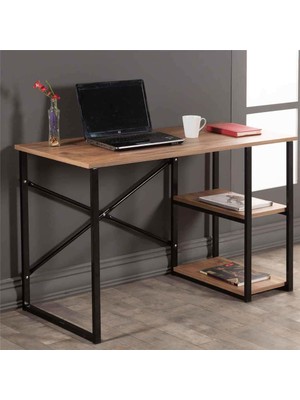 Larem Mobilya Metal Çalışma Bilgisayar Masası 60x120cm Ceviz