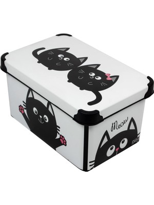 Qutu Style Box Meow- 3 Parça Set Dekoratif Saklama Kutusu