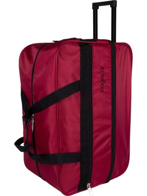 Bagacar Tekerlekli Genişleyebilir Büyük Boy Seyahat Valizi Kırmızı