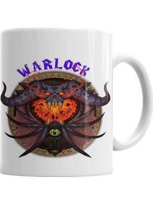 Baskı Dükkanı Wow Warlock Kupa Bardak Porselen