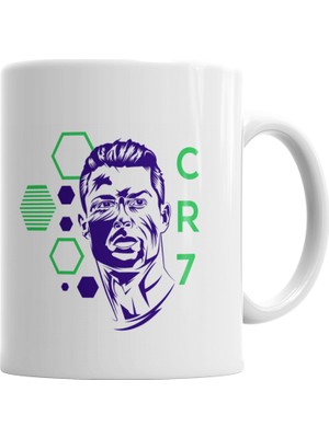 Baskı Dükkanı Cristiano Ronaldo CR7 Kupa Bardak Porselen