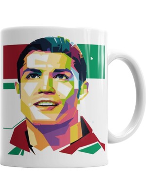 Baskı Dükkanı Cristiano Ronaldo Kupa Bardak Porselen