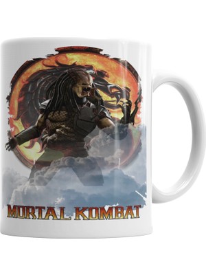 Baskı Dükkanı Mortal Kombat Predator Game Kupa Bardak Porselen