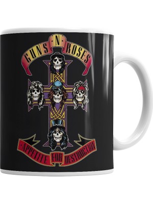 Baskı Dükkanı Guns N' Roses Kupa Bardak Porselen
