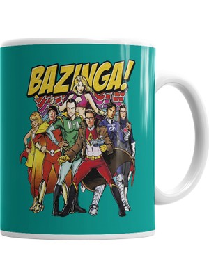Baskı Dükkanı The Big Bang Theory Bazinga Kupa Bardak Porselen