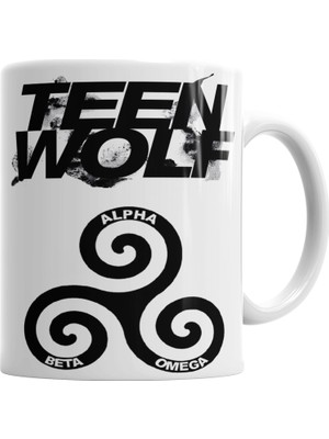 Baskı Dükkanı Teen Wolf Alpha Beta Omega Kupa Bardak Porselen