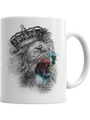 Baskı Dükkanı Kral Aslan Kupa Bardak Porselen