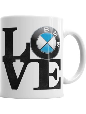 Baskı Dükkanı Love Bmw Aşk Bmw Kupa Bardak Porselen